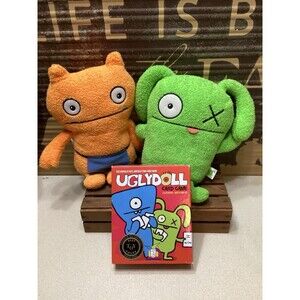Ugly Dolls Plush Wage Orange & OX Green Stuffed Animal Toys Plus Card Game